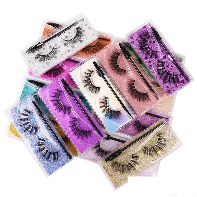 Other Health Beauty Items 3D Mink Eyelashes Eyelash Eye Makeup False Lashes Soft Natural Thick Fake Extension Tools 15 Styles D Drop Dhbtn