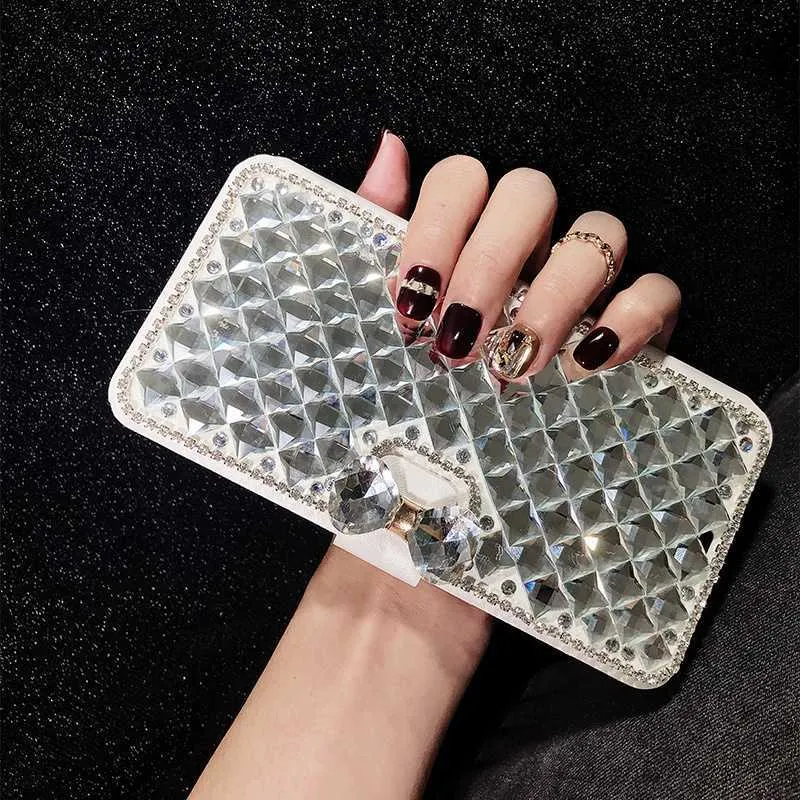 Mobiele telefoon hoesjes Luxe glitter diamanten strass telefoonhoesje voor Samsung S23 S22 S21 S20 S10 S9 Plus + Ultra Fe Note 9 10 20 Flip lederen cover L230731