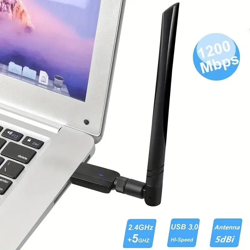 47244.09Inch Dual-band trådlöst kort, trådlös WiFi-mottagare, USB3.0 Nätverkskort, 11AC trådlös mottagareadapter