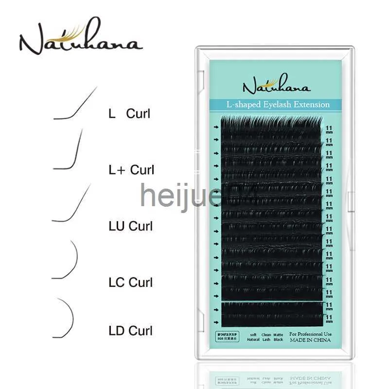 Faux Cils NATUHANA LLLCLDLUM Extension de Cils de Vison Curl Noir Mat Cils Classiques Individuels en Forme de L Faux Cils Artificiels x0802