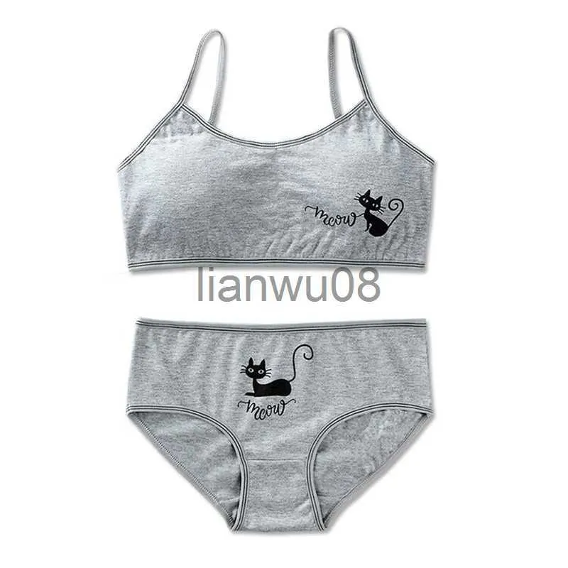 Comfortable Training Bra Set For Girls Cute Underwear Tops And