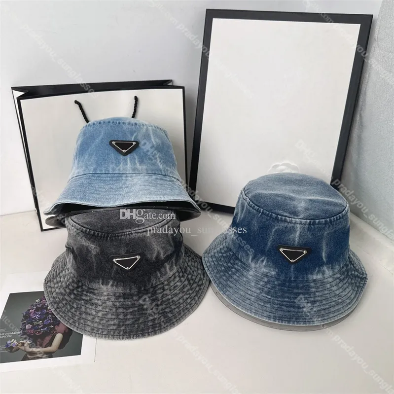 Джинсовая ковбойская рыбака шляпы Cacquette Unisex Bucket Hats Пара дизайнерские бейсбольные шапки Snapbacks