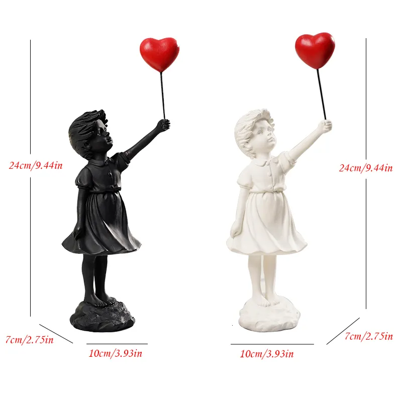 Flying Balloon Girl Figurine Banksy Home Decor Sculpture Flying Balloon Girl Figurine Banksy Home Decor Sculpture