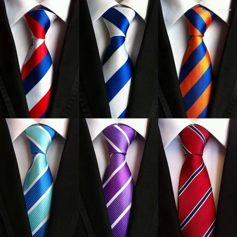Bow Ties SKng Mens Necktie Tie Silk Men Designers Brand Stripes Fashions Jacquard Woven For Casual Gravatas Corbatas