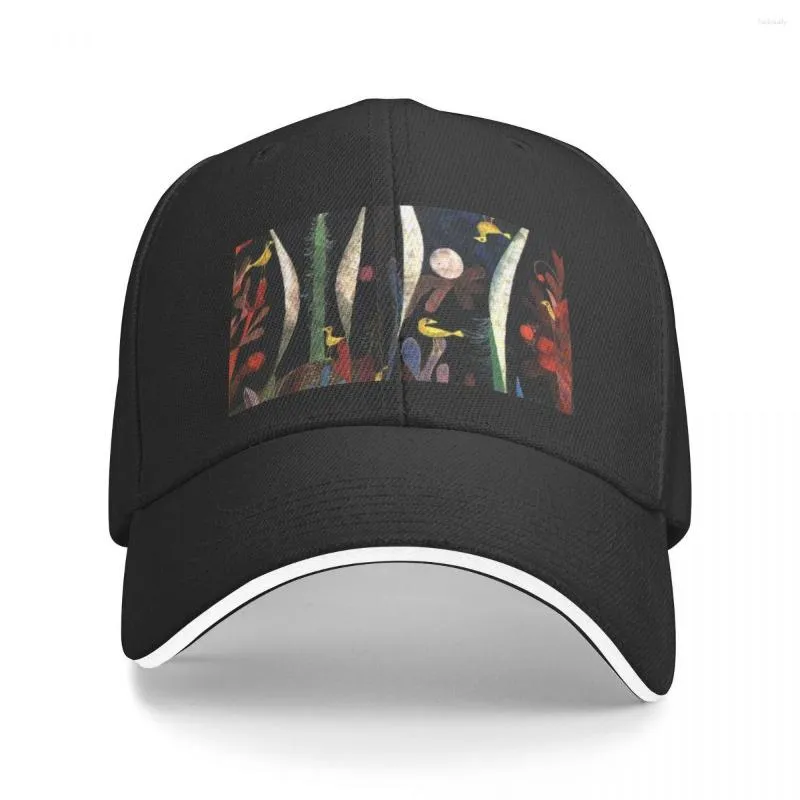 Klee Expressionism Landscape Aesthetic Baseball Caps With Yellow