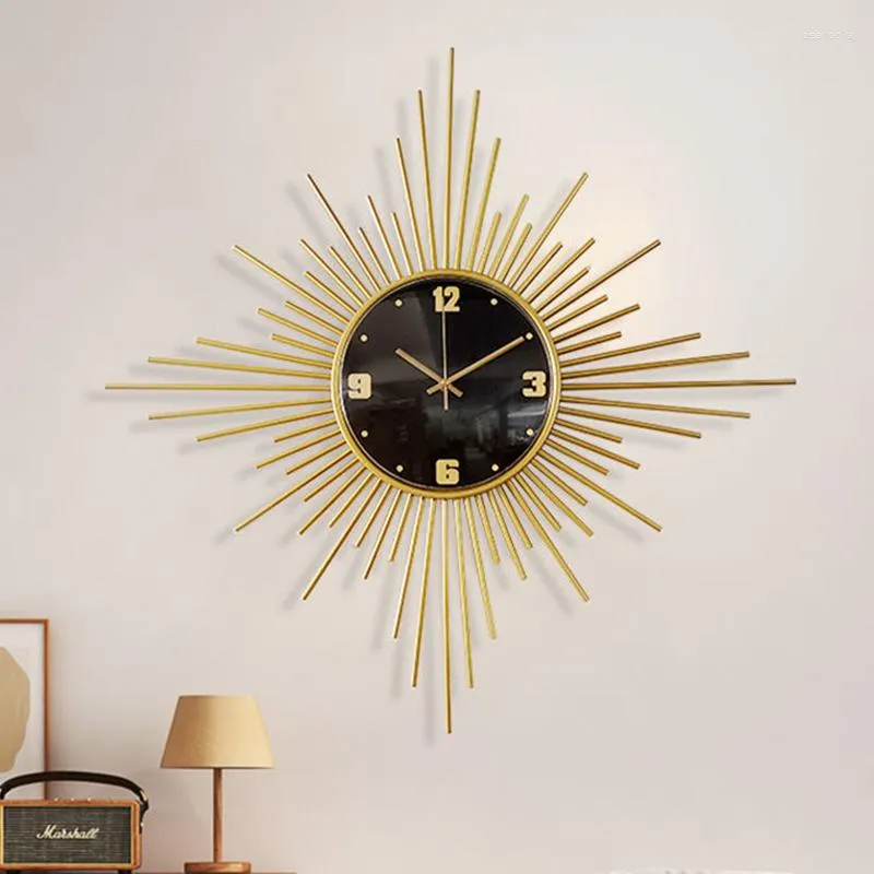 Relógios de parede Digital Grande Relógio Eletrônico Ouro Quarto Elegante Jogos Luxo Cozinha Ao Ar Livre Horloge Moderno Decoração de Casa T50GZ