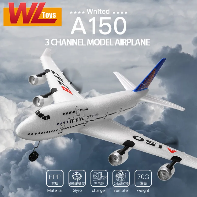 Original WLtoys A150 3CH RC Plane Boeing B747 Model Fixed Wing EPP