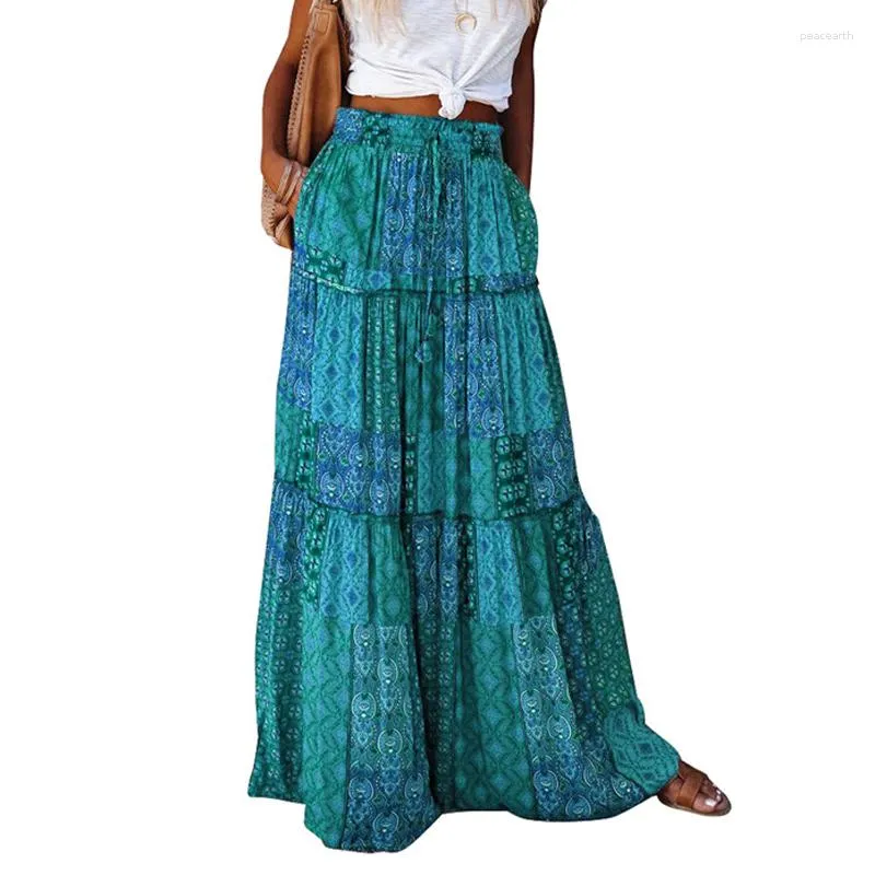 Long summer skirt with pockets cheap
