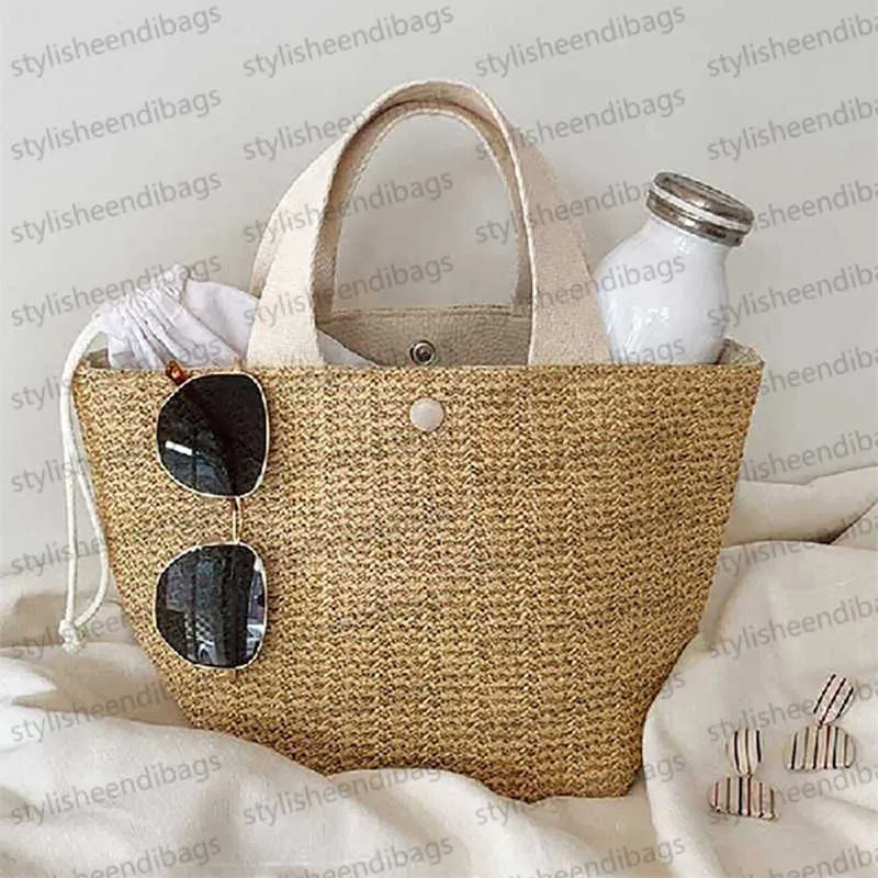 Women Bag Top Quality Straw Bag Summer Beach Bag Holiday Bag Bucket Bag Magnetic Buckle Vintage Bag Woven Bag Handbag Shoulder Bag Casual Bag stylisheendibags