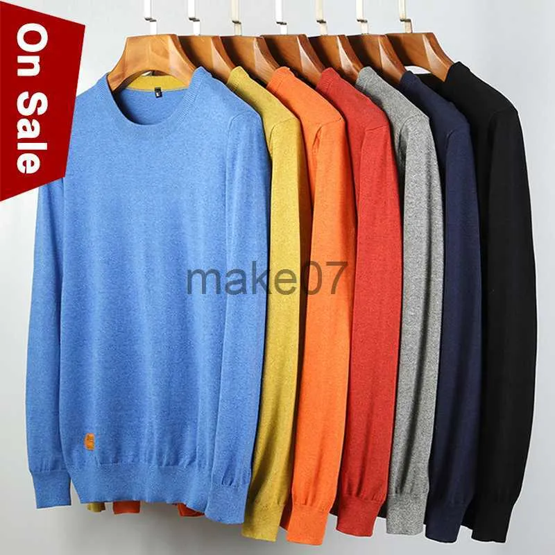 Camisolas Masculinas 5XL Marca Camisola Masculina Pulôver Masculino Cor Sólida Malhas de Algodão Crianças Básico Outono Primavera Jersey XMas Slim Sweater Jumper J230802