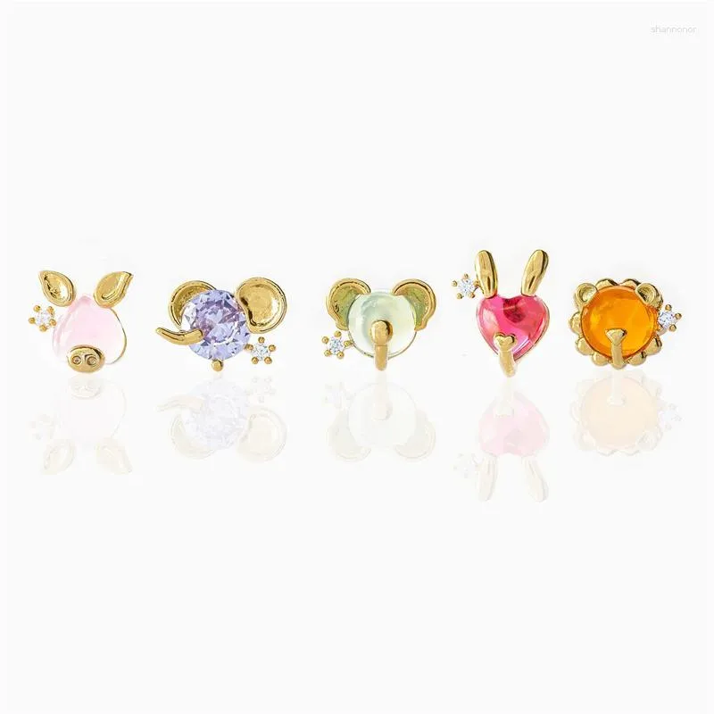Stud Earrings Aide INS Fashion Jewelry Gold Plating Forest Animals For Women Piercing Brincos Bijoux Femme Aretes Gifts