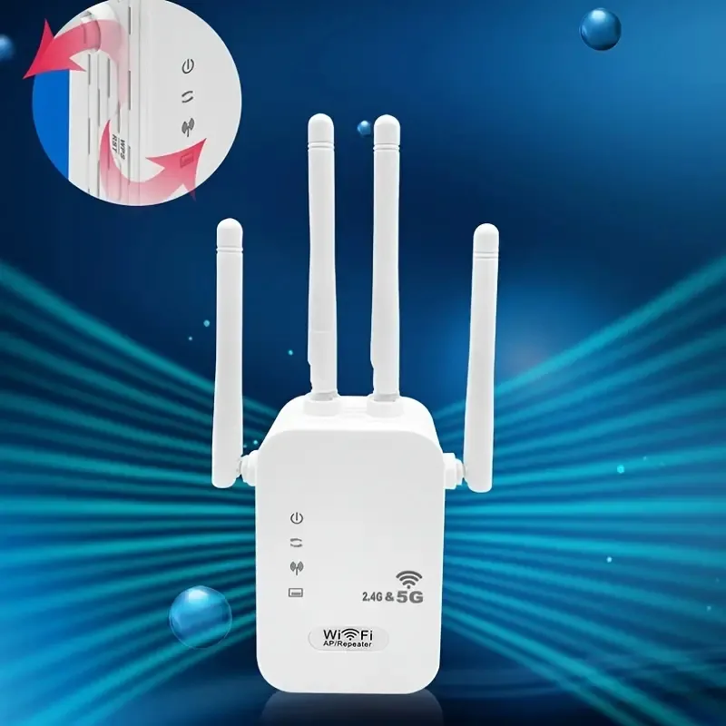 1200Mbps WiFi 리피터 - 장거리 무선 액세스 포인트 및 앰프로 WiFi 신호를 확장