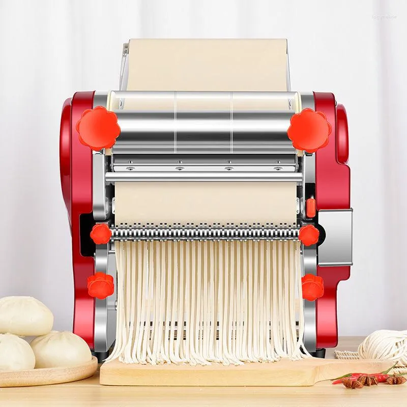 180Typ Auto Noodles Cutter Electric Fresh Pasta Maker Machine Processing Dough Roller Sheeter Knådning Dumpling Wrapper Cuttin