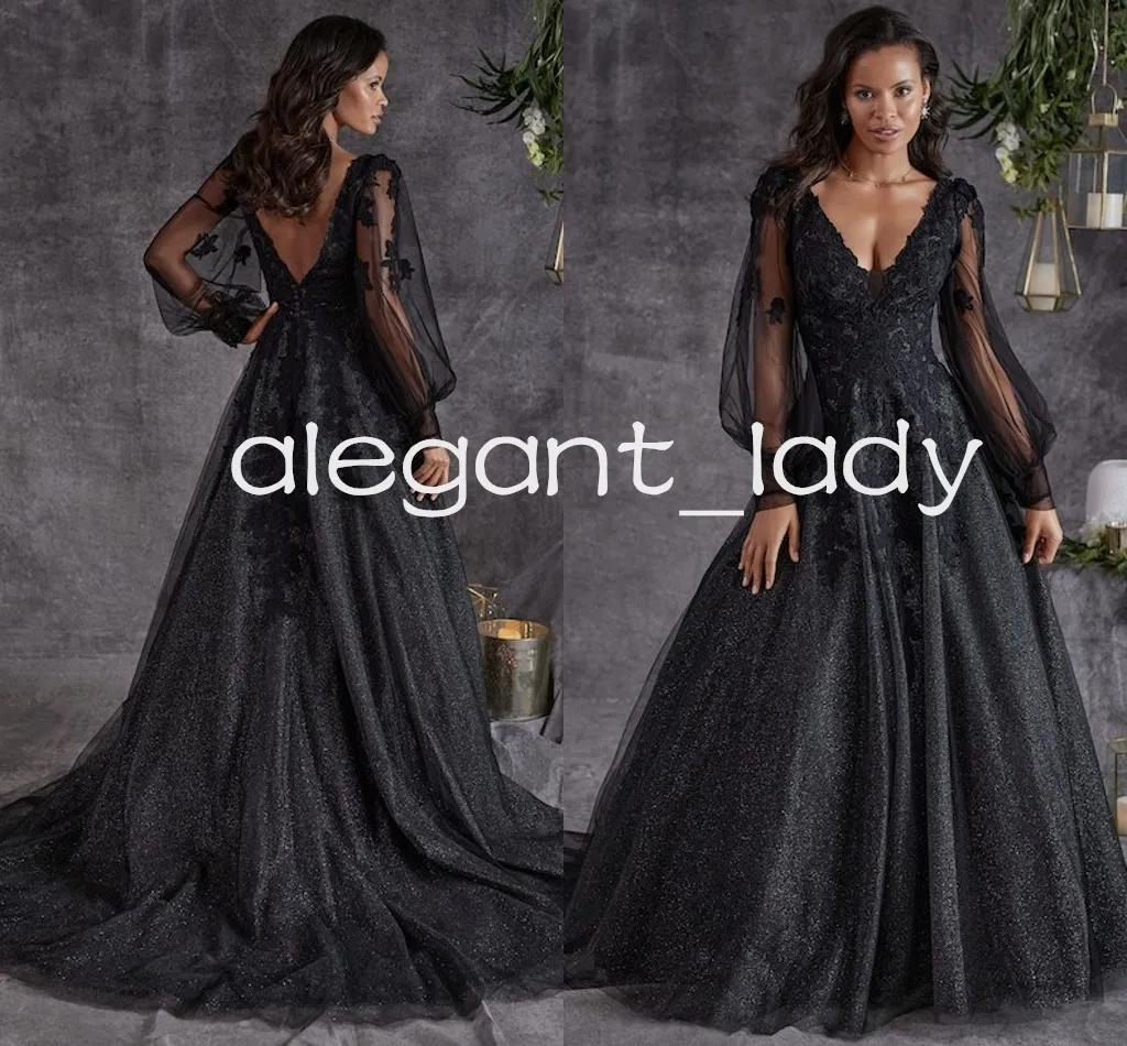 Elegant Fairy Black Gothic Wedding Dresses 2024 |... From Alegant_lady ...