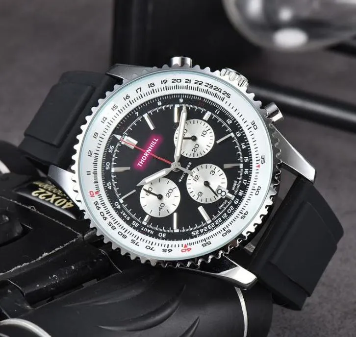 2024 quadrante grande orologio cronometro data automatica cinturino in gomma di spessore solido orologio sportivo di alta qualità Japen VK cronografo al quarzo luminoso regali da uomo orologio da polso