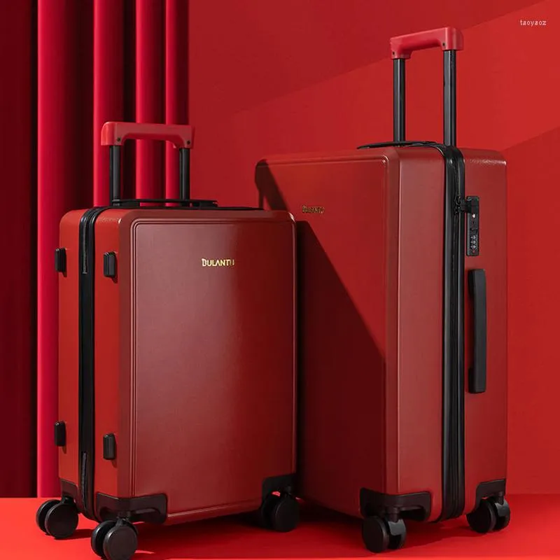 Red Dowry Trolley Box Wedding Solgaard Suitcase With Password Lock