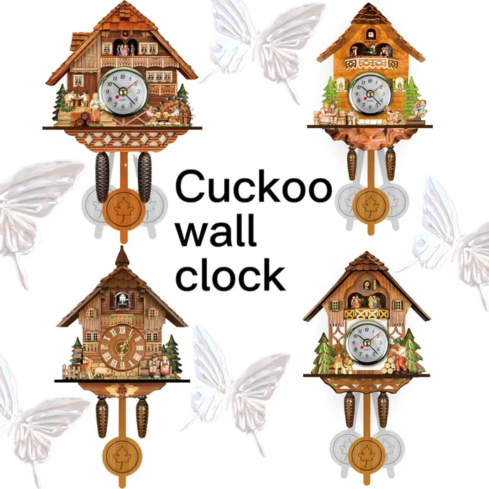 Decoratieve objecten Beeldjes Creatieve Retro Koekoek Wandklok Hout Slinger Swingende Vogel Opknoping Tijd Alarm Woonkamer Huis Decora 230801