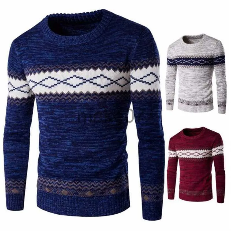 Striped Sweaters for Men Casual O Neck Pullovers in Knitted Design 2024 Collection