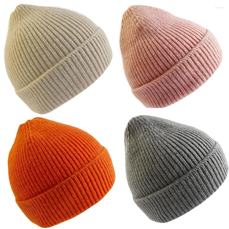 Hårtillbehör Högkvalitativ mysig vinterhatt stickad tjej Autumn Boy Cap Infant Hatts Toddler Beanie Outdoor Warm for Kids