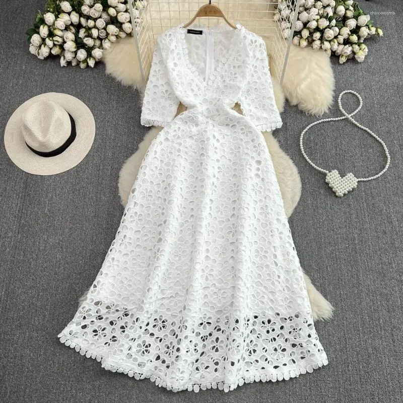 Long white top dresses for women