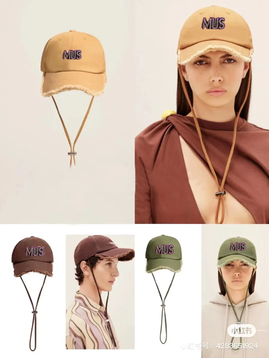 Bred Brim Baseball Cap Female Summer Slant Face Liten Big Head Round Cap med mjuk topp djup topp