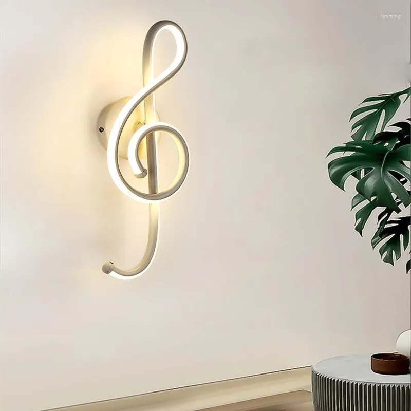 Wandlamp Art Note Slaapkamer Zitkamer Eetkamer Studio Gang Cafe Winkel Binnen Decoratief Licht Muziek Klaslokaal