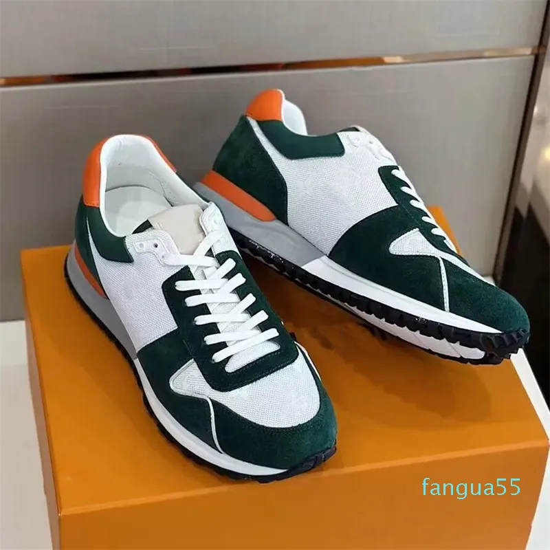 الرجال الأفضل جودة الأحذية الرياضية الشهيرة العلامة التجارية Run Away Shoes Calf-Leather Trainers Technical Rubber Skatoboard Men Men Discal Menual Original Original EU38-46