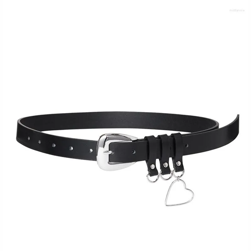 Gürtel Ins French Y2K Love Small Hanger Belt Jumping Cowhide Leather Fashion Charm Accessories