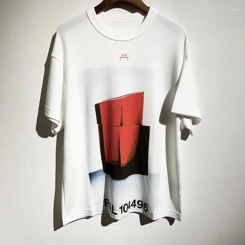 قمصان الرجال أعلى جودة 2023SS شعار الشارع High Street طباعة تي شيرت كبير الحجم غير الرسمي Tees Y2K Streetwear محاصيل المحاصيل ملابس الملابس