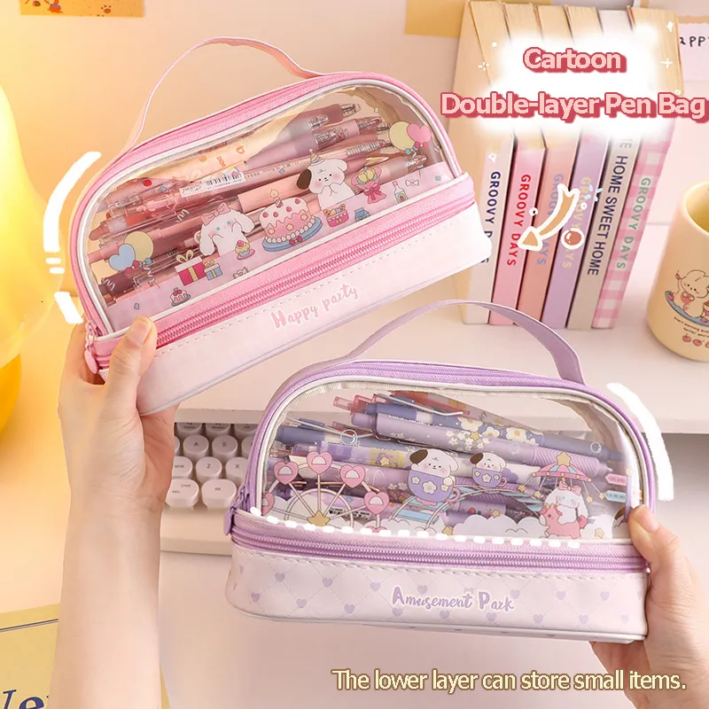 Wholesale Clear Pencil Bag Korean Stationery Kawaii Flamingo Pencil Case  Cute Transparent For Girls Pouch Office School Supplies Escolar From  Dhgate_bini, $1