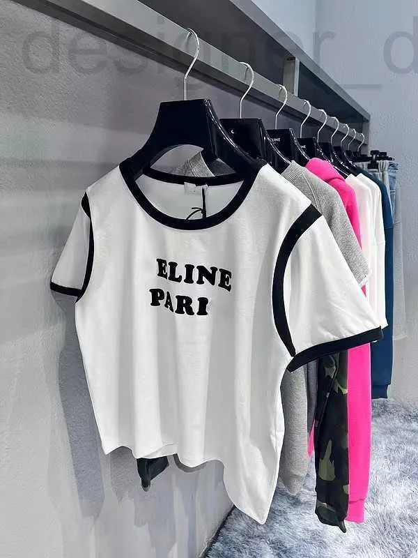 Blusas femininas Camisas designer C home correct CL Homens e mulheres Race frente estampado Letra grande Paris Short T-shirt T5FM