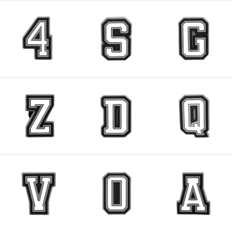 Shoe Parts Accessories Letter Charms For Clog Sandals Decoration 0-9 Number Alphabet Abc-Z Characters Diy Shoes Pins Boy Girl Teens Me Oteax