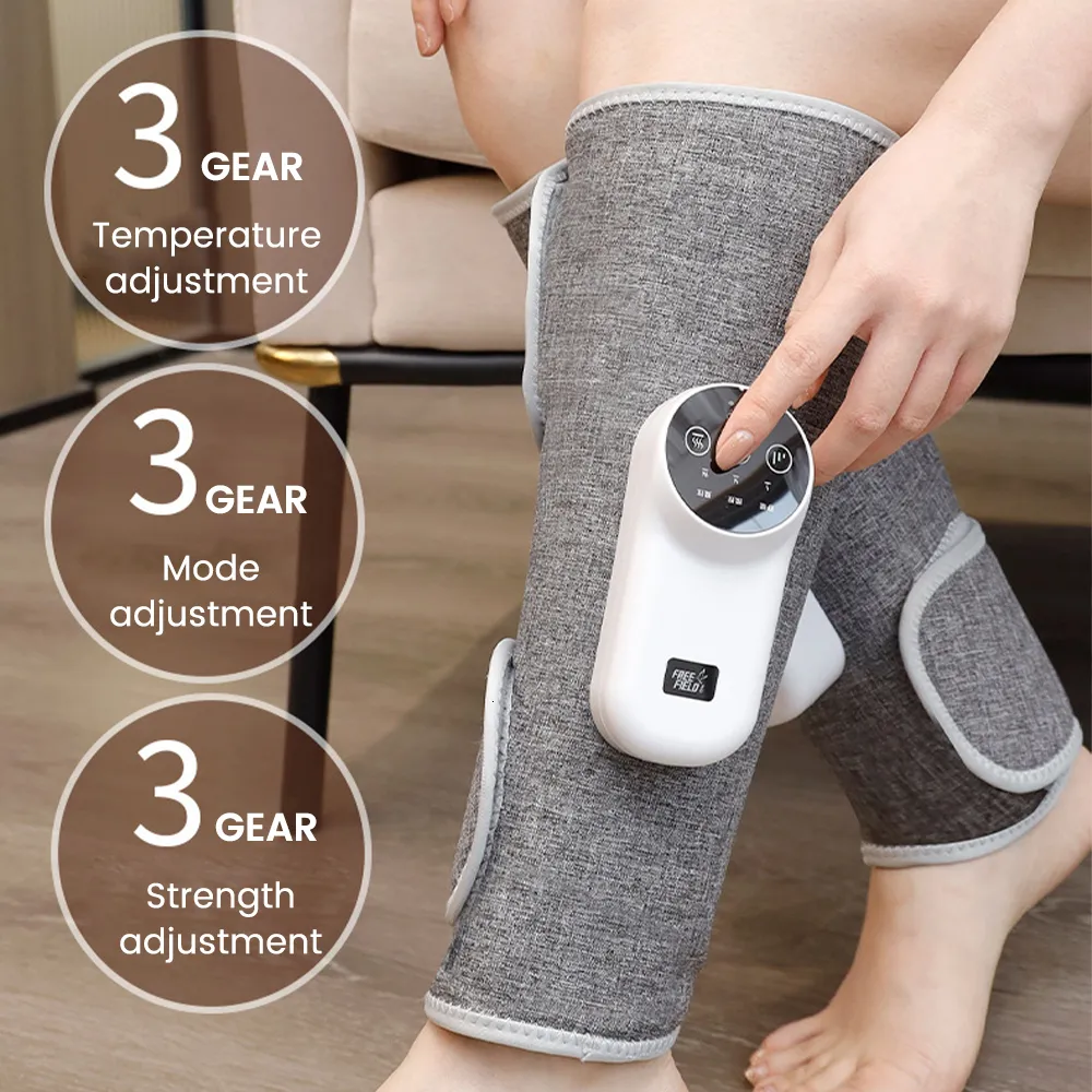 Massaggiatori per gambe 1 paio Massaggiatore elettrico Wireless con compressione dell'aria Ricaricabile per alleviare il dolore Muscolo del polpaccio Affaticamento Massaggio rilassante del piede 230802