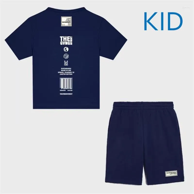 Camisetas masculinas THEGIVINGMOVEMENT Conjuntos para crianças de verão roupas esportivas para bebês meninas meninos camisetas shorts 2 peças crianças de 3 a 12 anos