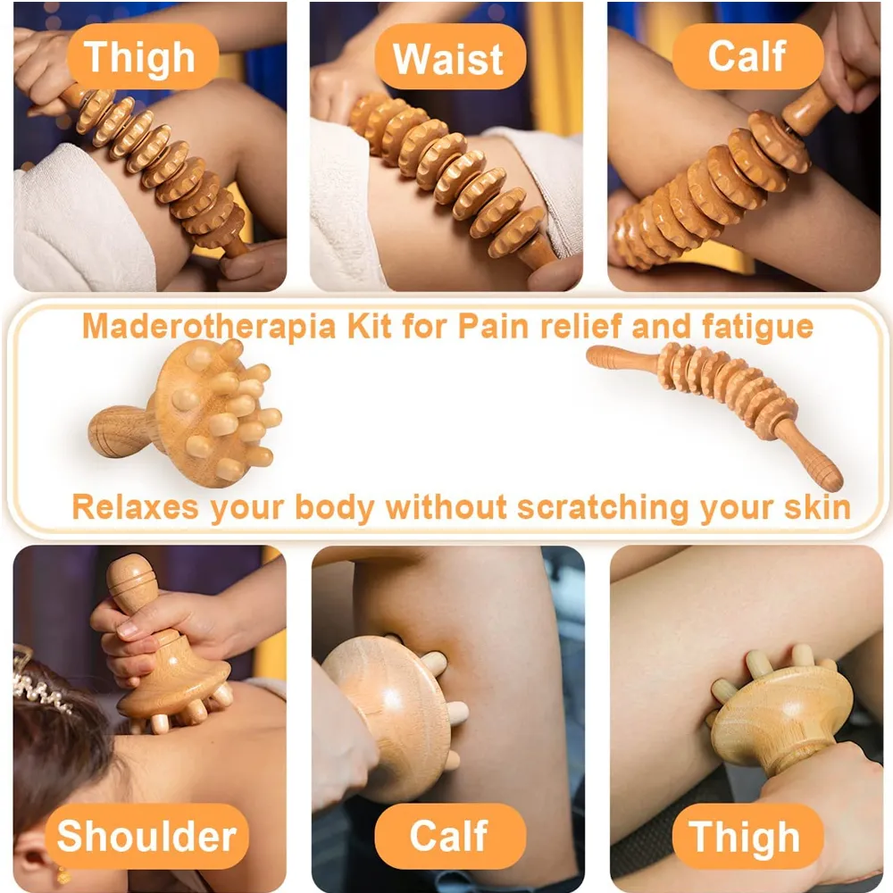 Rolo De Massagem De Madeira: Conjunto De Ferramentas De Contorno Do Corpo  Kit De Terapia De Madeira Com Ferramentas De Gua Sha Para Alívio E  Escultura Musculares De $142,8 | DHgate, image size:1000x1000