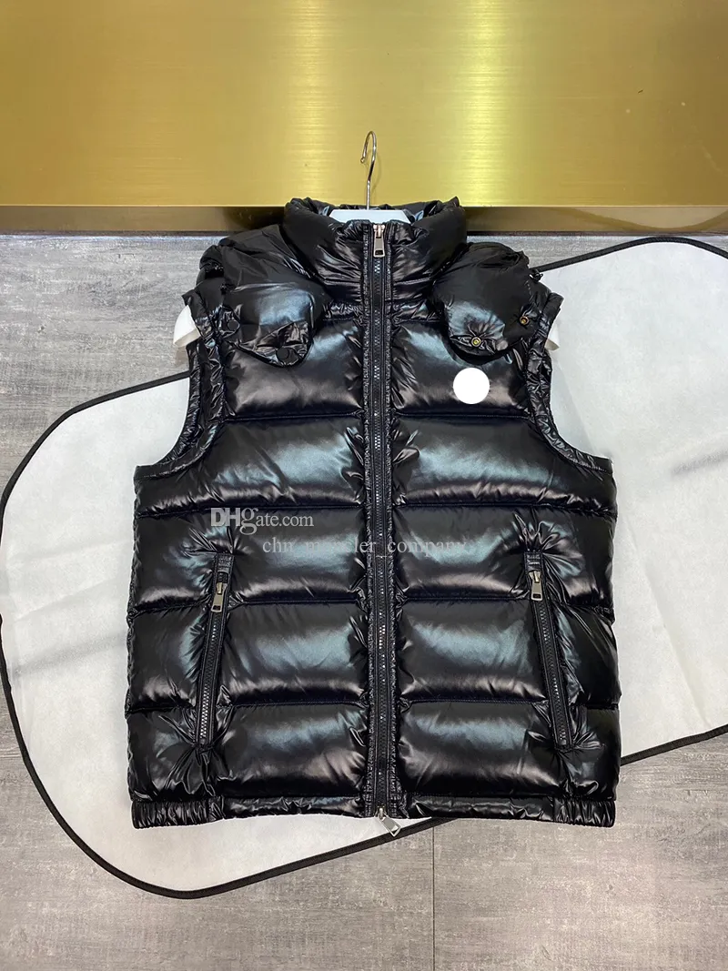 Klasyczna klatka piersiowa nfc odznaka z kapturem kamizelka na dół kamizelki na zewnątrz swobodny gilet hat Odłączany design men gilet zimowe kamizelki z kapturem rozmiar 1--5