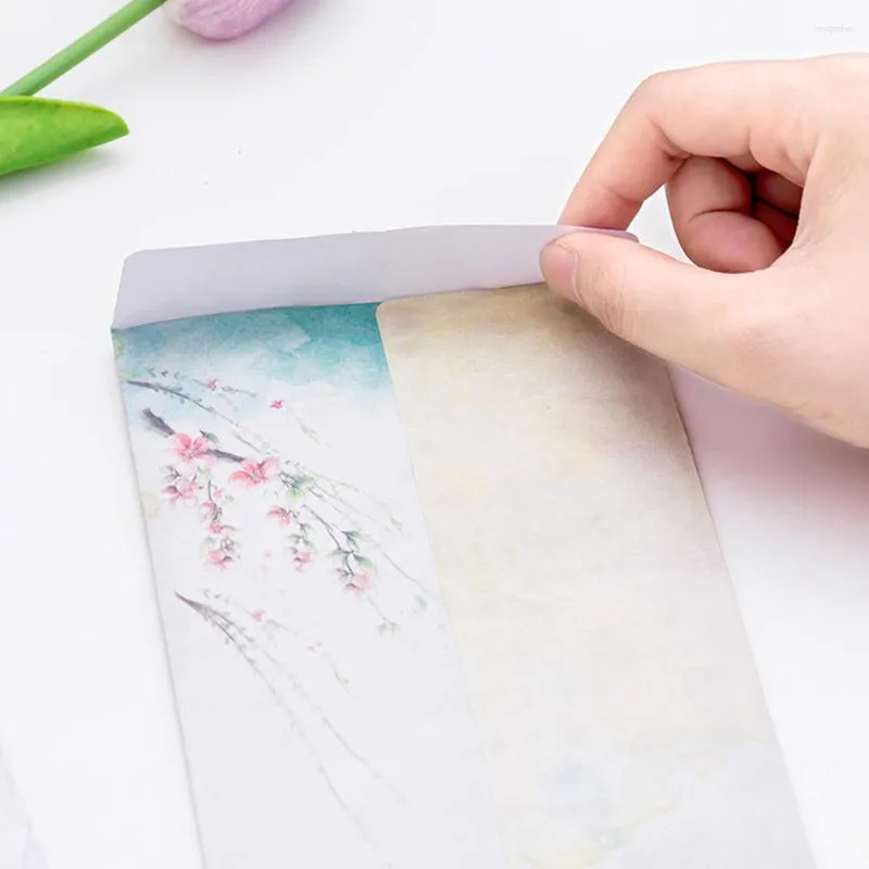 Gift Wrap 20 Pcs Thank You Card Old Style Poetry Envelope Floral Envelopes Letter Retro Chinese Paper Student Vellum