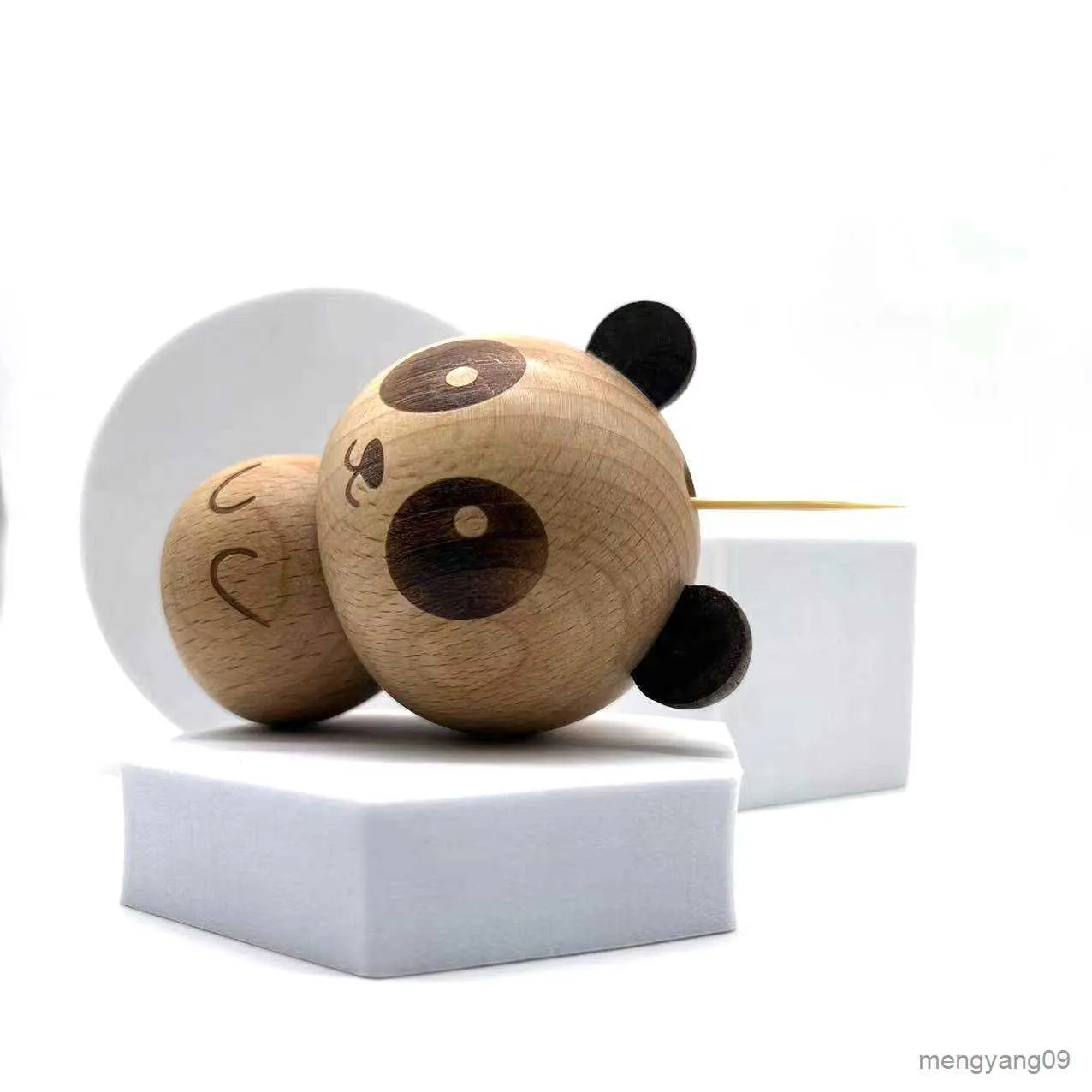 2pcs Toothpick Holders Toothpick Holder Dispenser Wooden Cute Panda Animal Tooth Pick Dispenser Toothpicks Storage Box Container for Kitchen Restaurant R230802