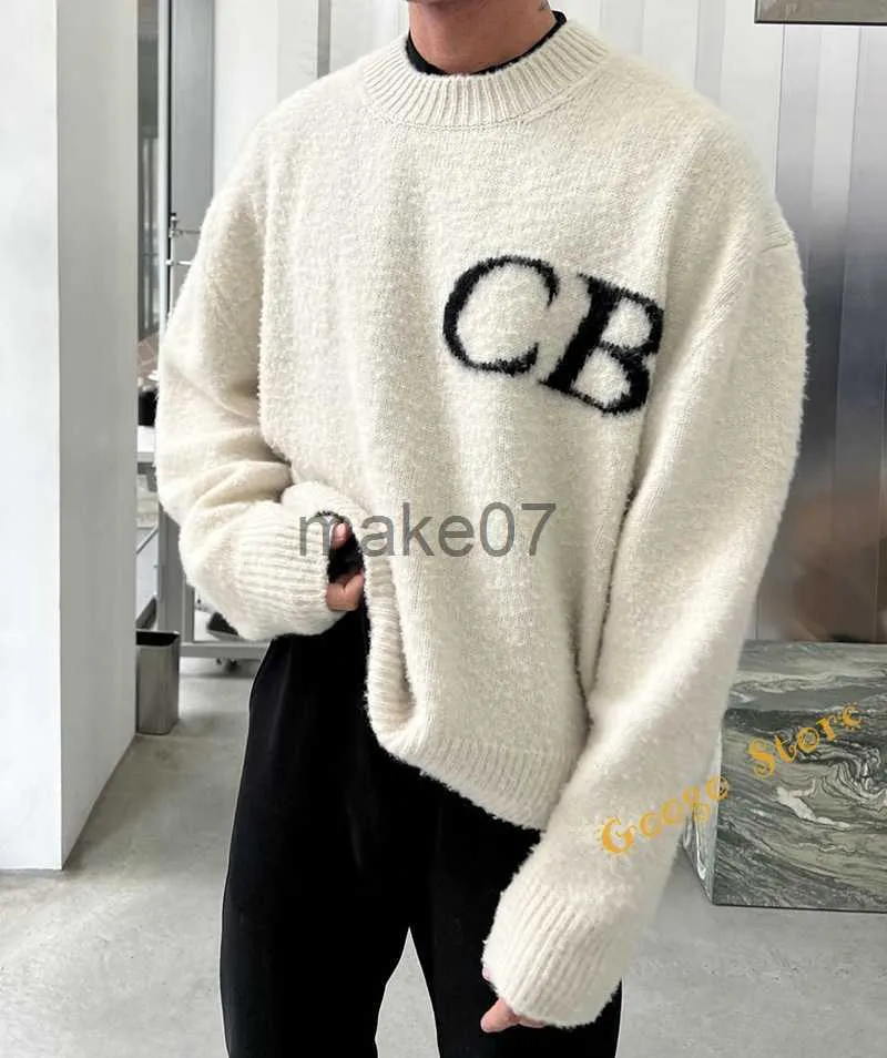 Men's Sweaters Letter Jacquard Oversize Sweatshirts Men Women High Quality ONeck Cole Buxton Knit Sweater J230802