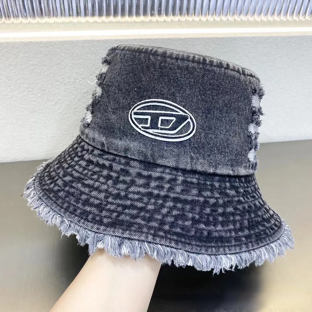 Manfnee Denim Eimer Hut Damen - Baumwolle Sonnenhut Mit Pailletten