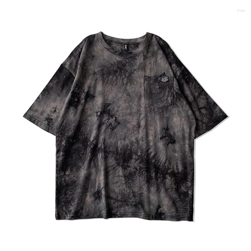 Men's T Shirts Tie-Dyed Short-Sleeved T-shirt Summer Loose Half-Sleeve Bf Students' Half-Length Sleeve Top