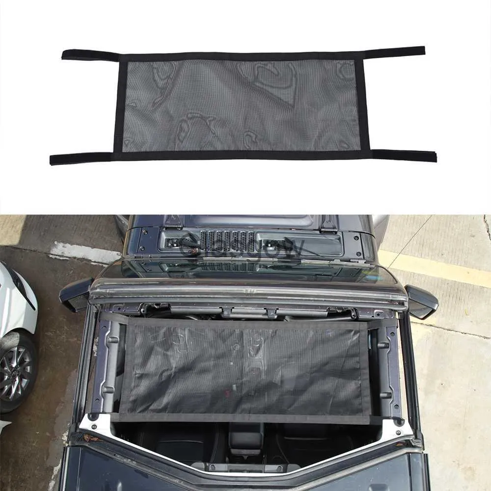 Słońce Sunshade Dach Top Bikini Sunshade Cover Izolacja cieplna Net Anty UV dla Jeep Wrangler TJ JL JL 19972023 Akcesoria samochodowe Czarne x0725