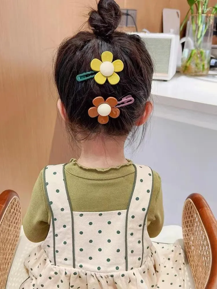Hair Accessories 2Pcs/set 2023 Mother Kids Pin Clips Headband Kawaii Cute Flower Barrettes Hairpins For Baby Girls Children
