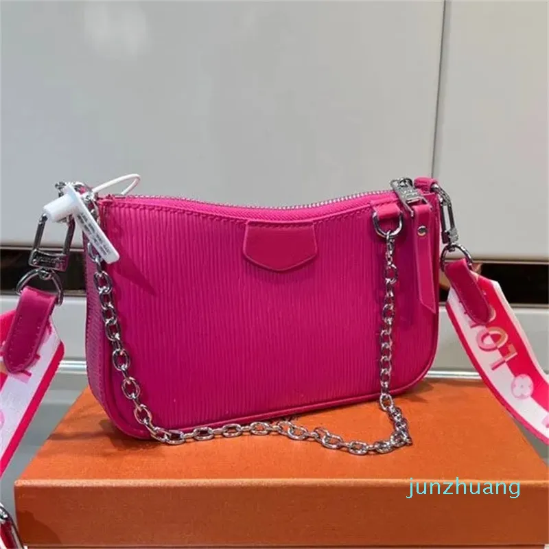 Designer Bag Donna Catena d'argento Borsa a tracolla con catena d'oro Palmare in pelle