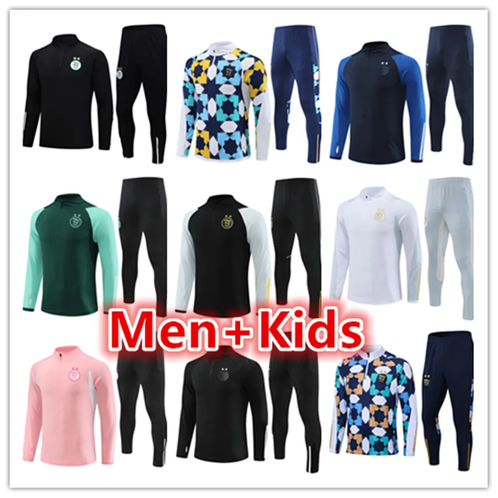 2023 2024 Algeria Algerie set di kit per tute da calcio per bambini da uomo 22 23 24 tuta da allenamento per uomo tute da calcio survêtement foot chandal futbol giacca da jogging