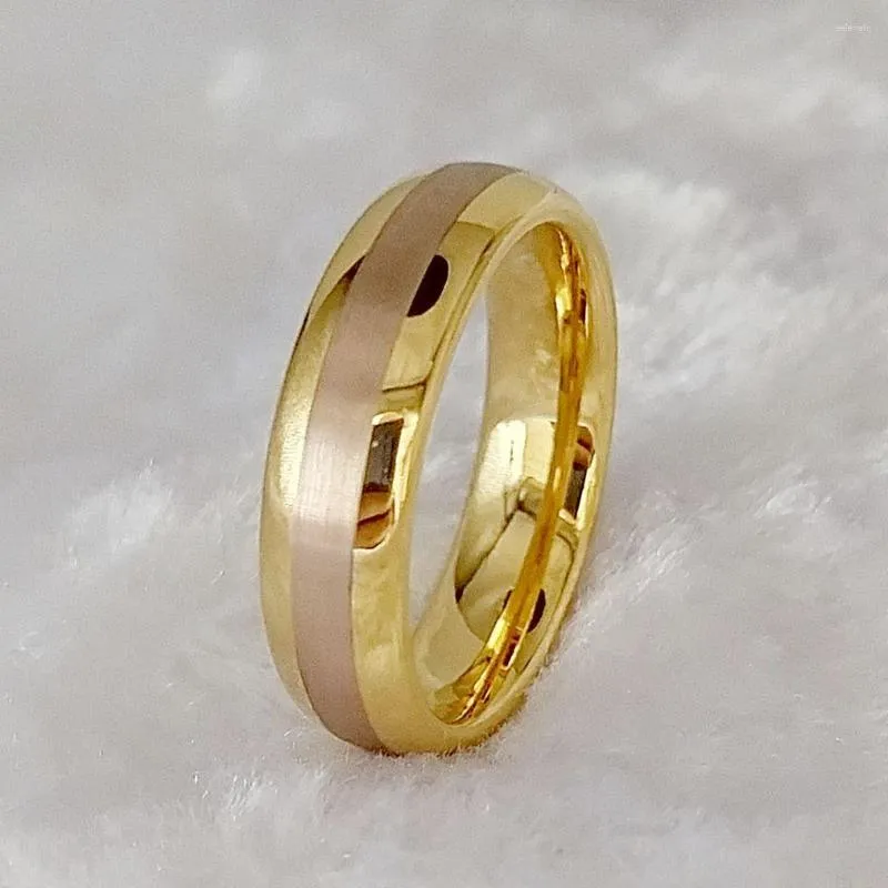 Anillos de racimo de alta calidad 18k chapado en oro rosa pareja boda para hombres y mujeres venta al por mayor diseñador occidental joyería de carburo de tungsteno