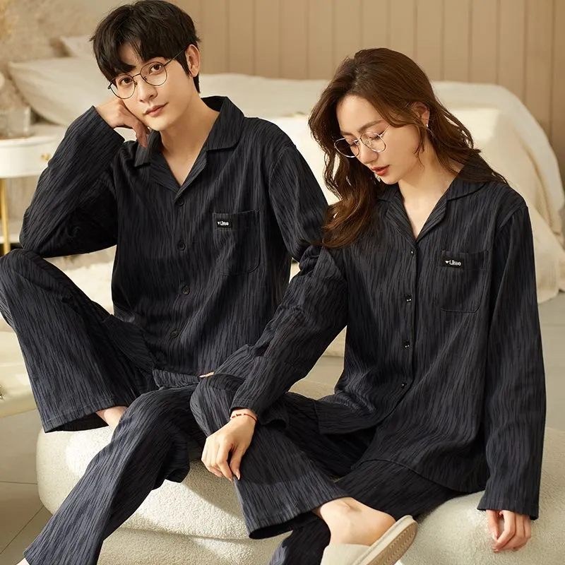 Pijamas De Mujer Para Dormir Para Parejas Pijamas De Manga Larga