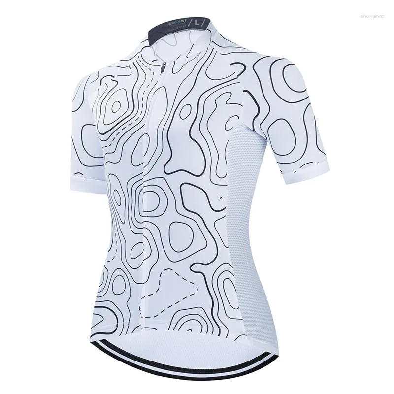 Racing Jacken 2023 Radfahren Jersey Frauen Bike Mountain Road MTB Top Weibliche Fahrrad Sommer Dame Weißes Hemd Kurzarm Reiten Kleidung