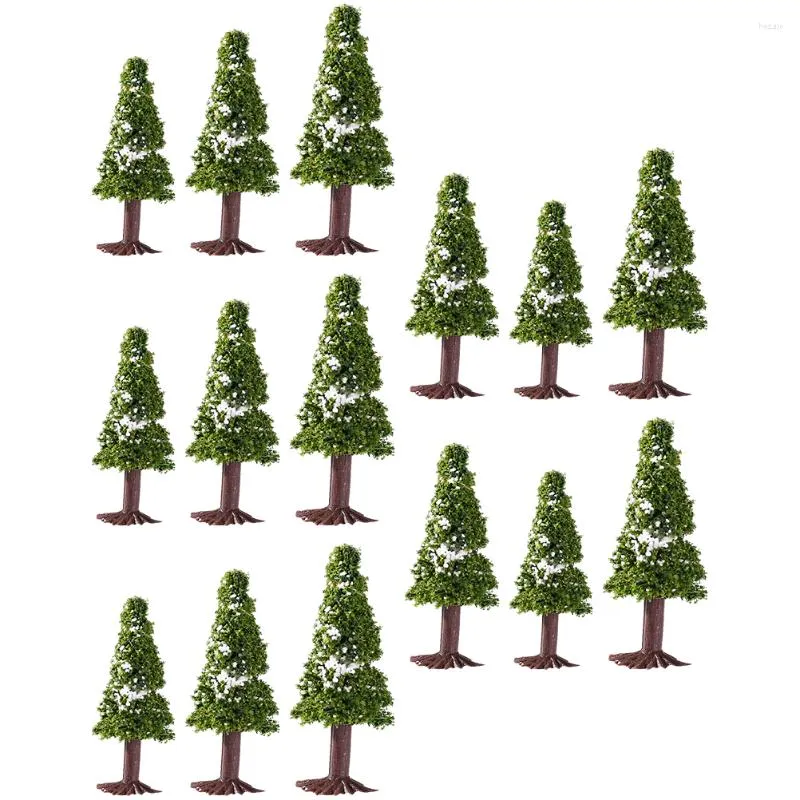 Dekorativa blommor Set Mixed Pine Model Landscape Tree Scenery Sand Tray Layout Prop Fake Trees Toys