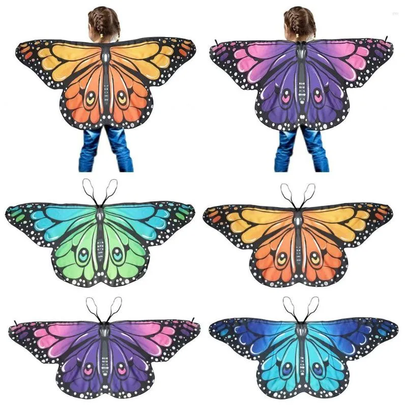 Szaliki 2023 Kids Butterfly Wings Cape Girl